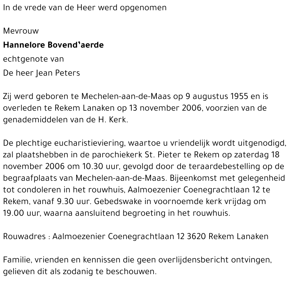 Hannelore Bovend'aerde