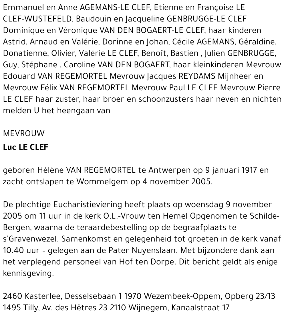 Helene Van Regemortel