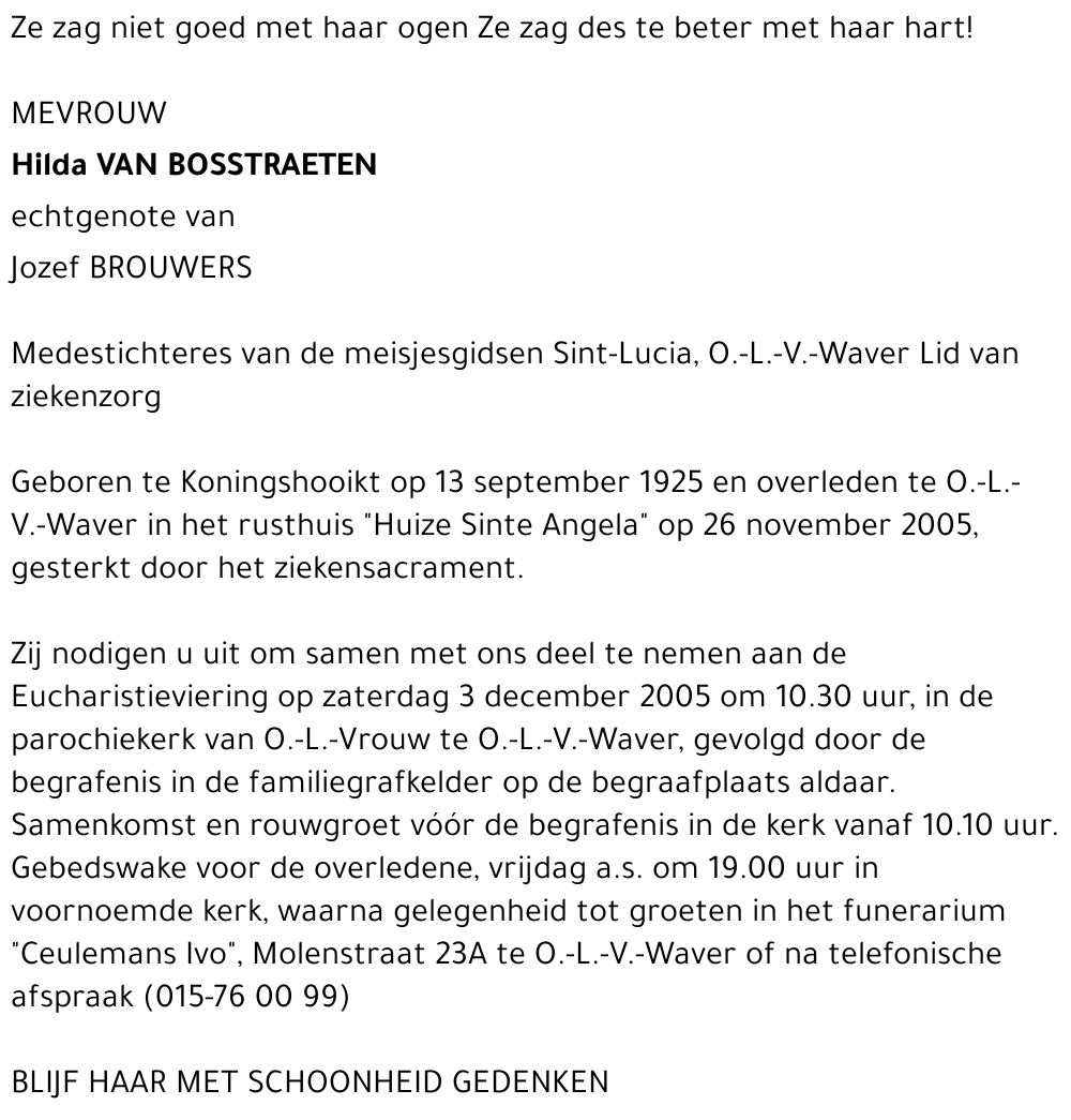 Hilda Van Bosstraeten