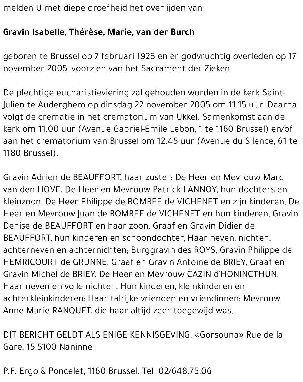 Isabelle van der Burch