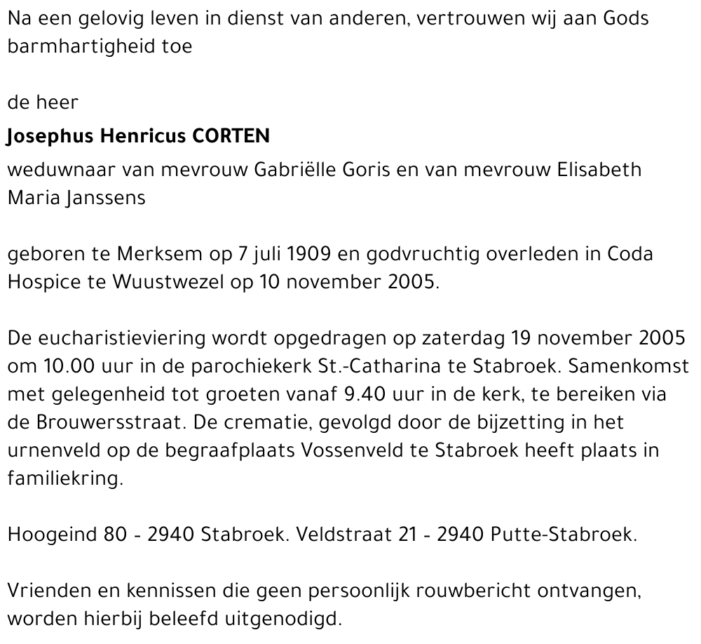 Josephus Henricus Corten