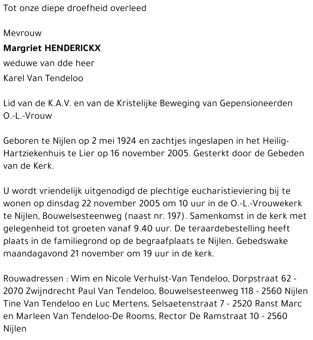 Margriet Henderickx