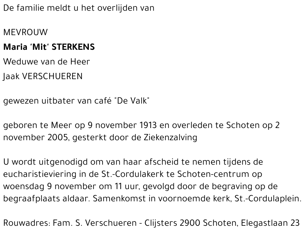 Maria 'Mit' Sterkens