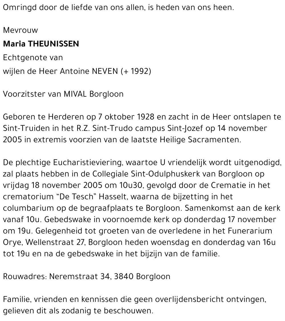 Maria Theunissen