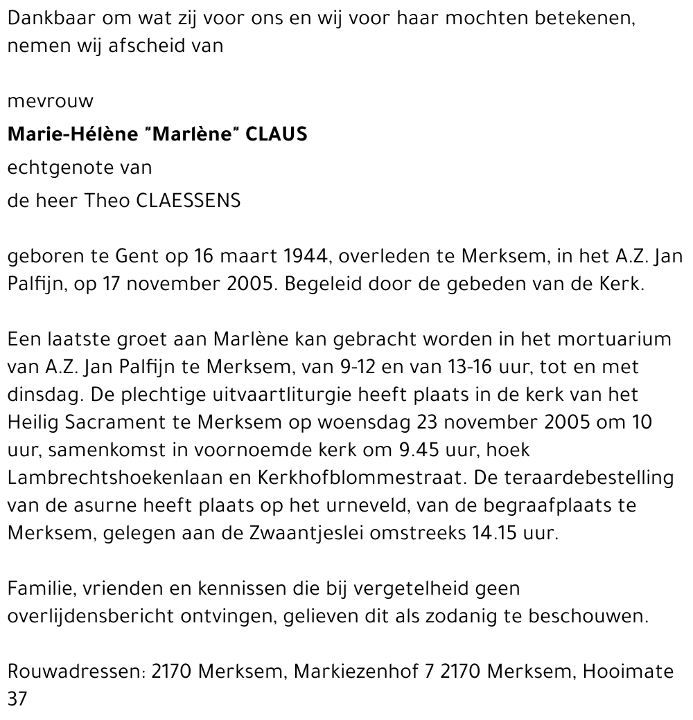 Marie-Hélène CLAUS