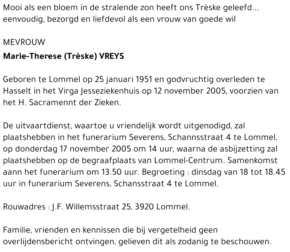 Marie-Therese Vreys