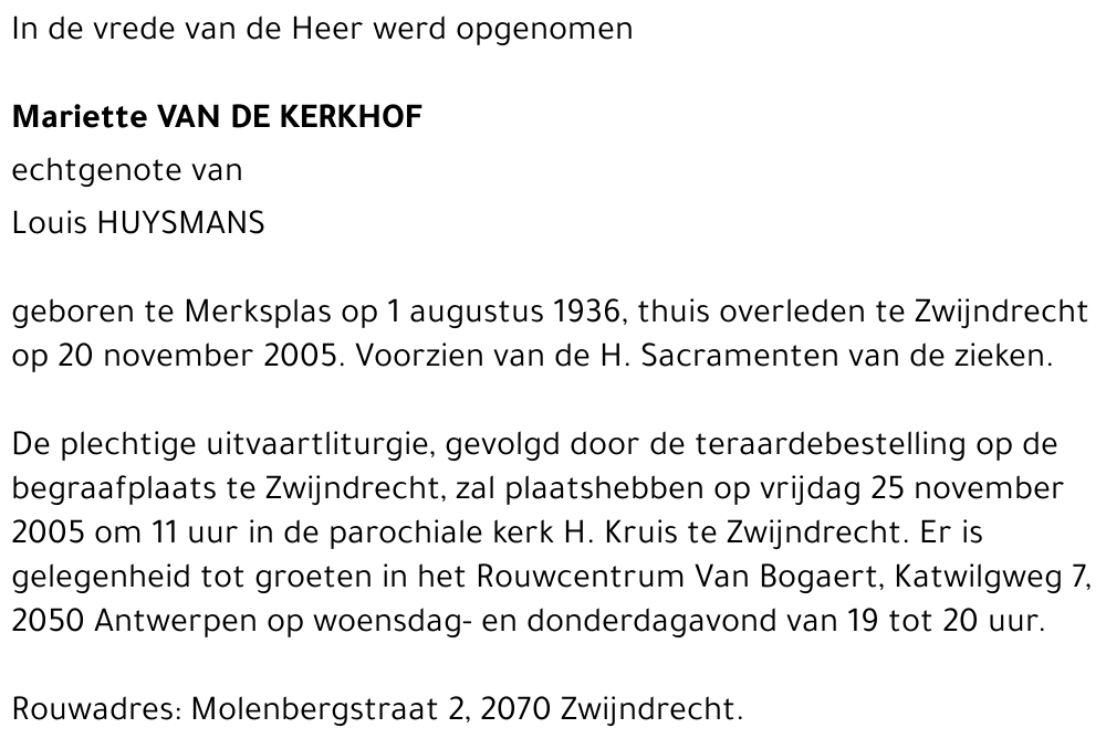 Mariette Van de Kerkhof