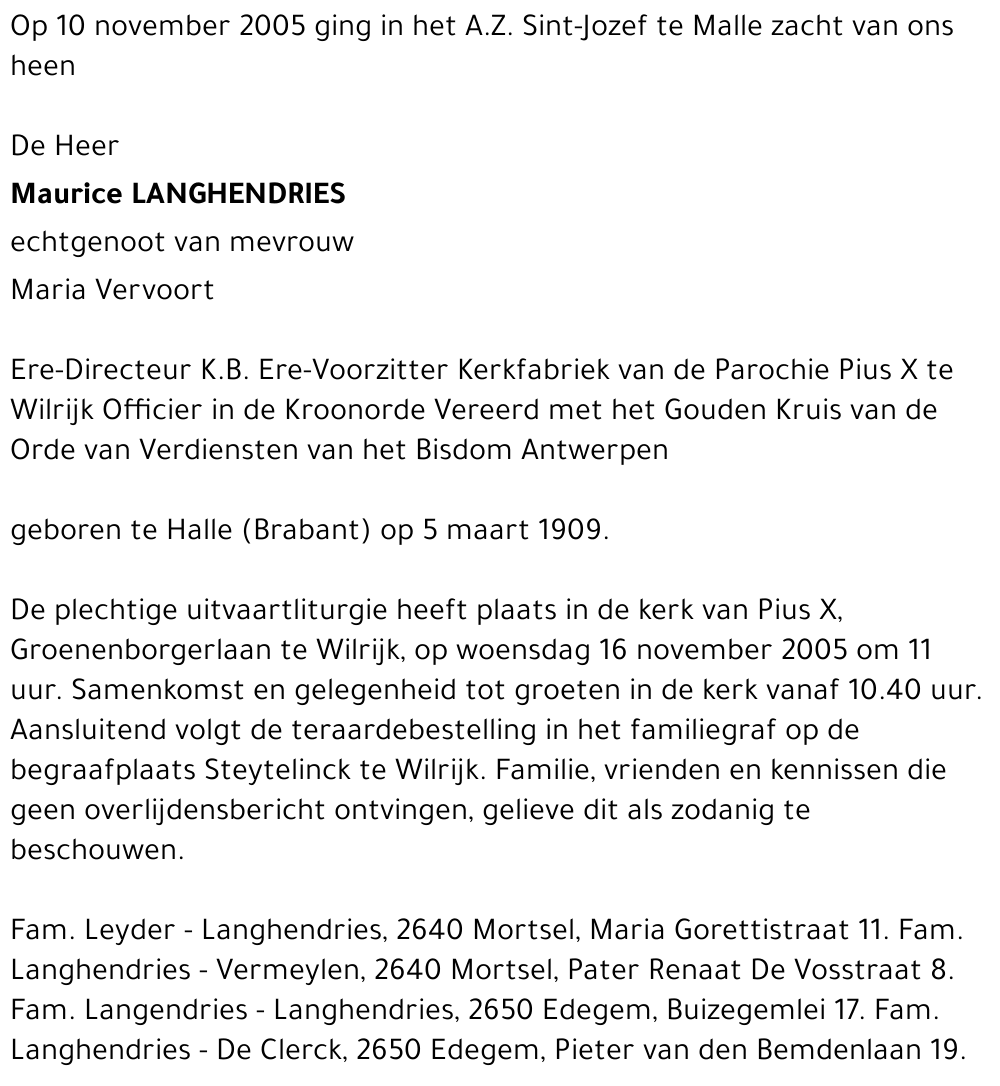 Maurice Langhendries