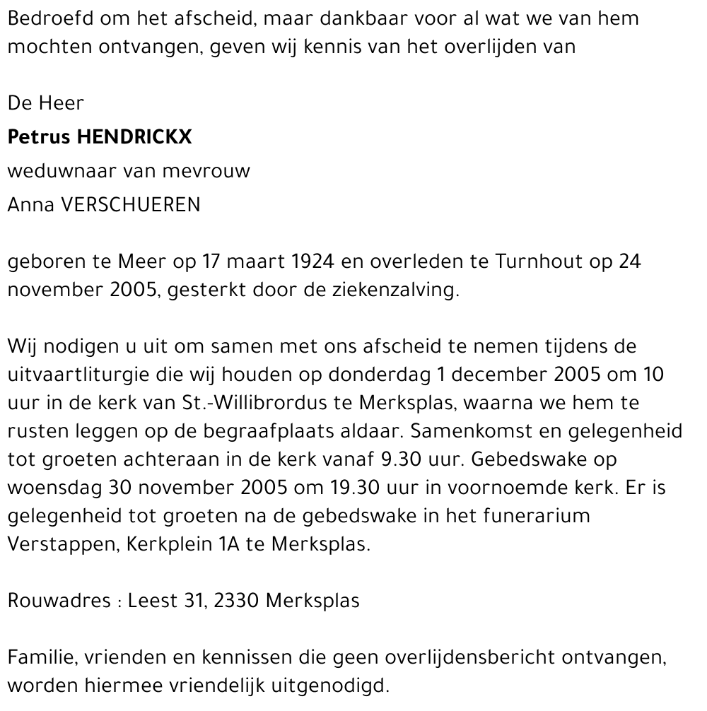 Petrus Hendrickx
