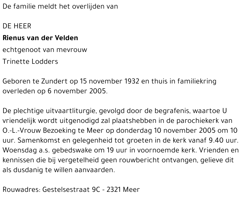 Rienus van der Velden