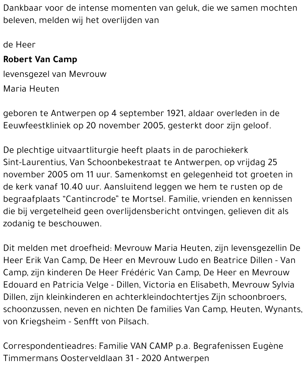 Robert Van Camp