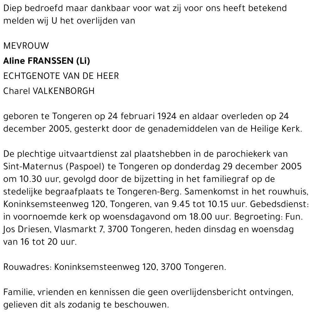 Aline (Li) Franssen
