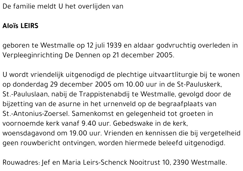 Aloïs LEIRS