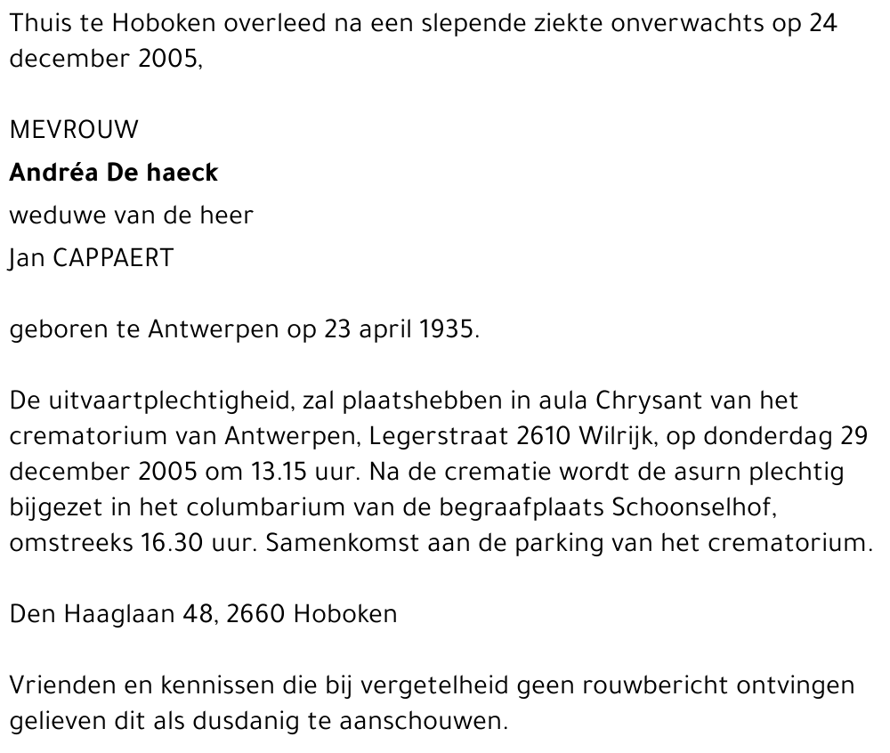 Andréa De haeck