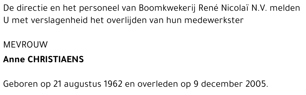 Anne Christiaens