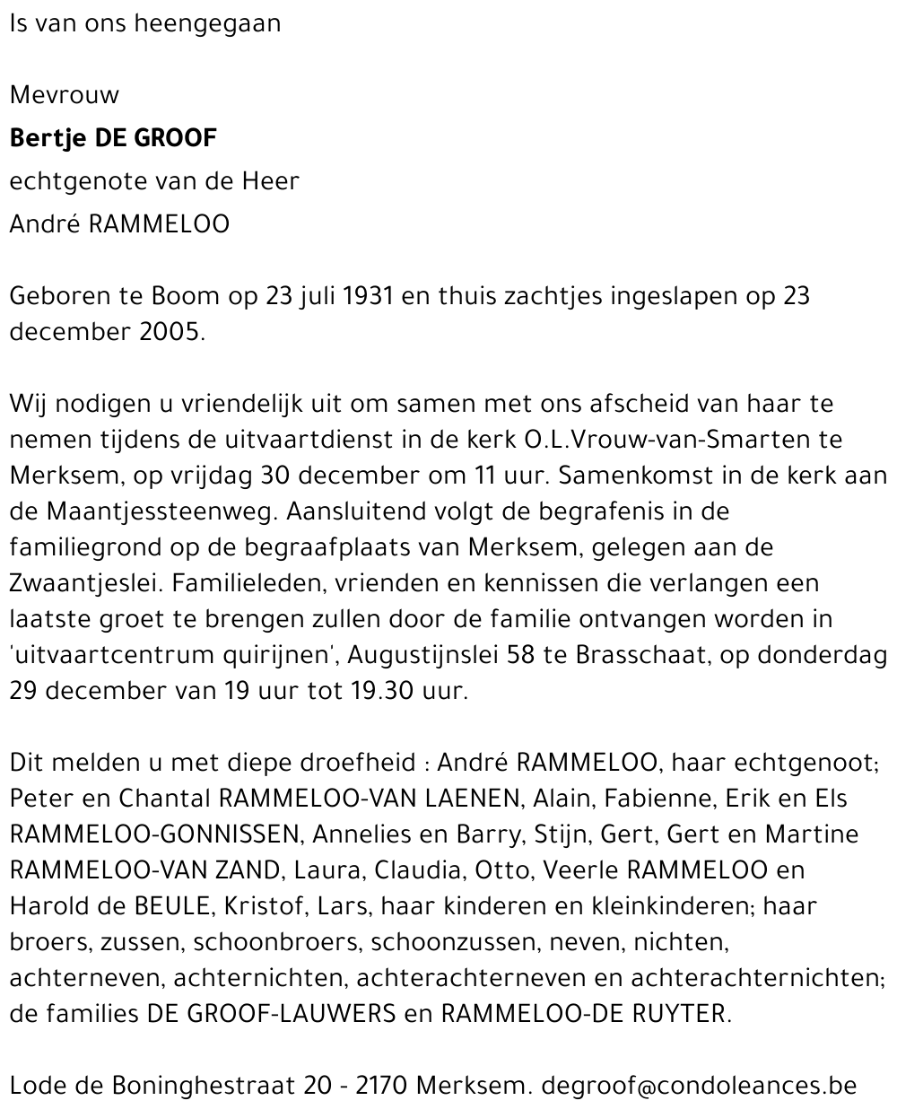 Bertje De Groof