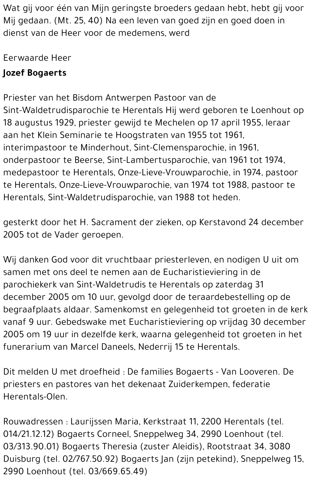 E. H. Jozef BOGAERTS