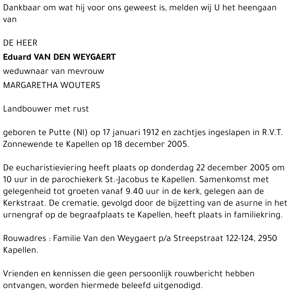 Eduard Van den Weygaert