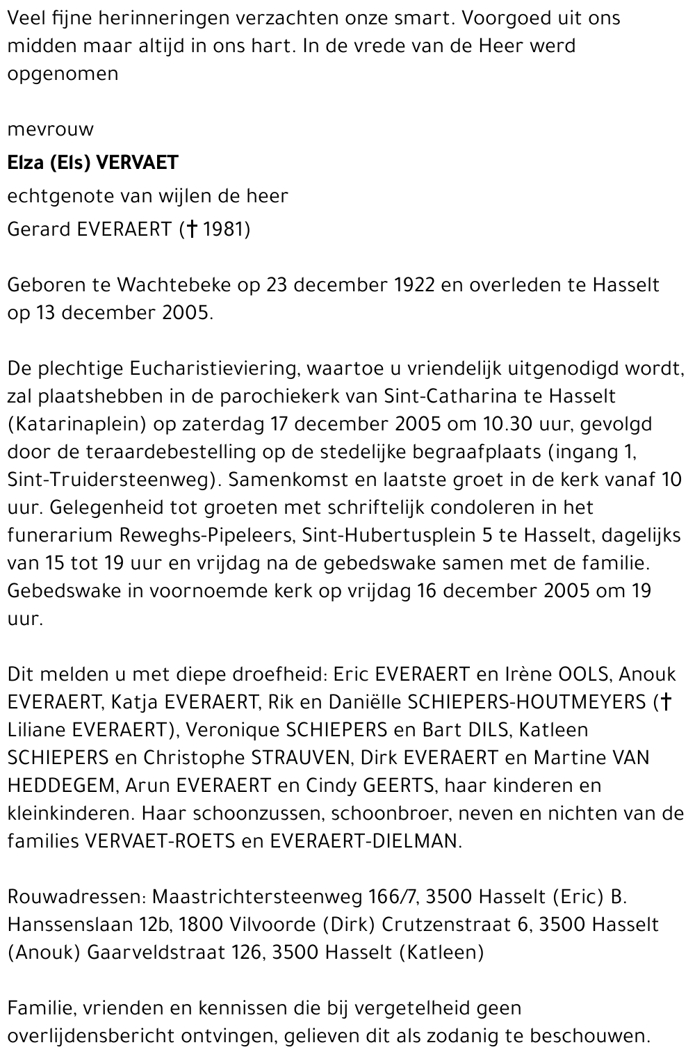 Elza (Els) VERVAET