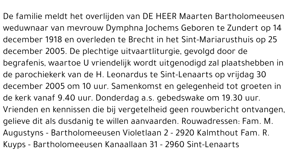 Maarten Bartholomeeusen