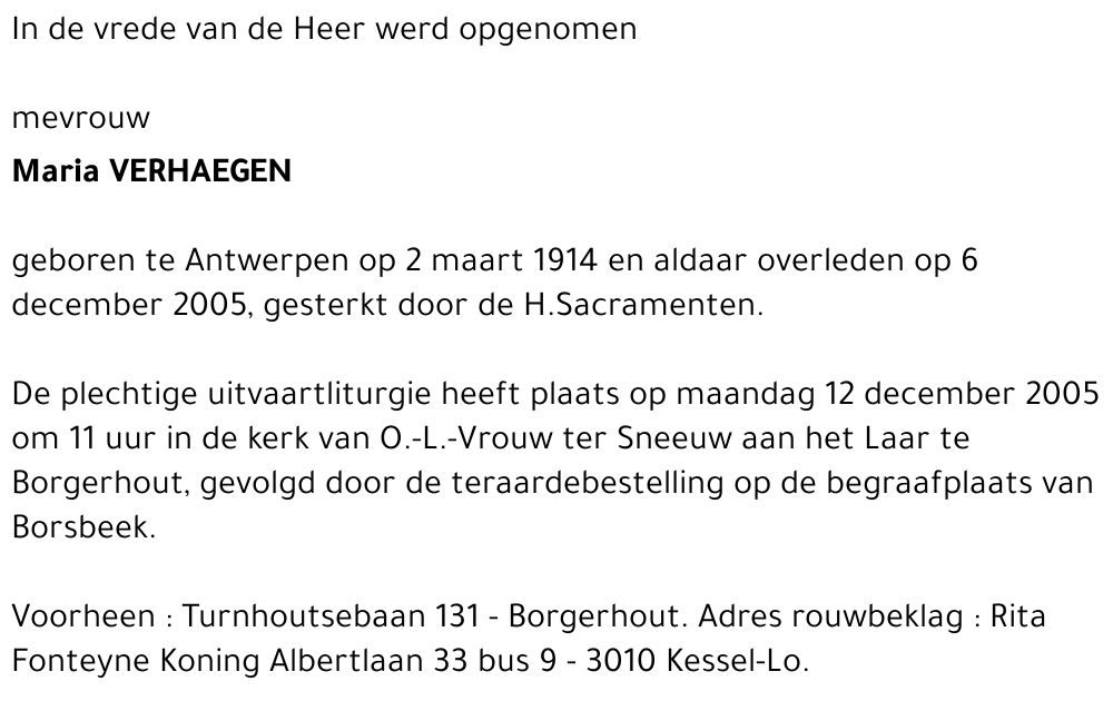 Maria Verhaegen