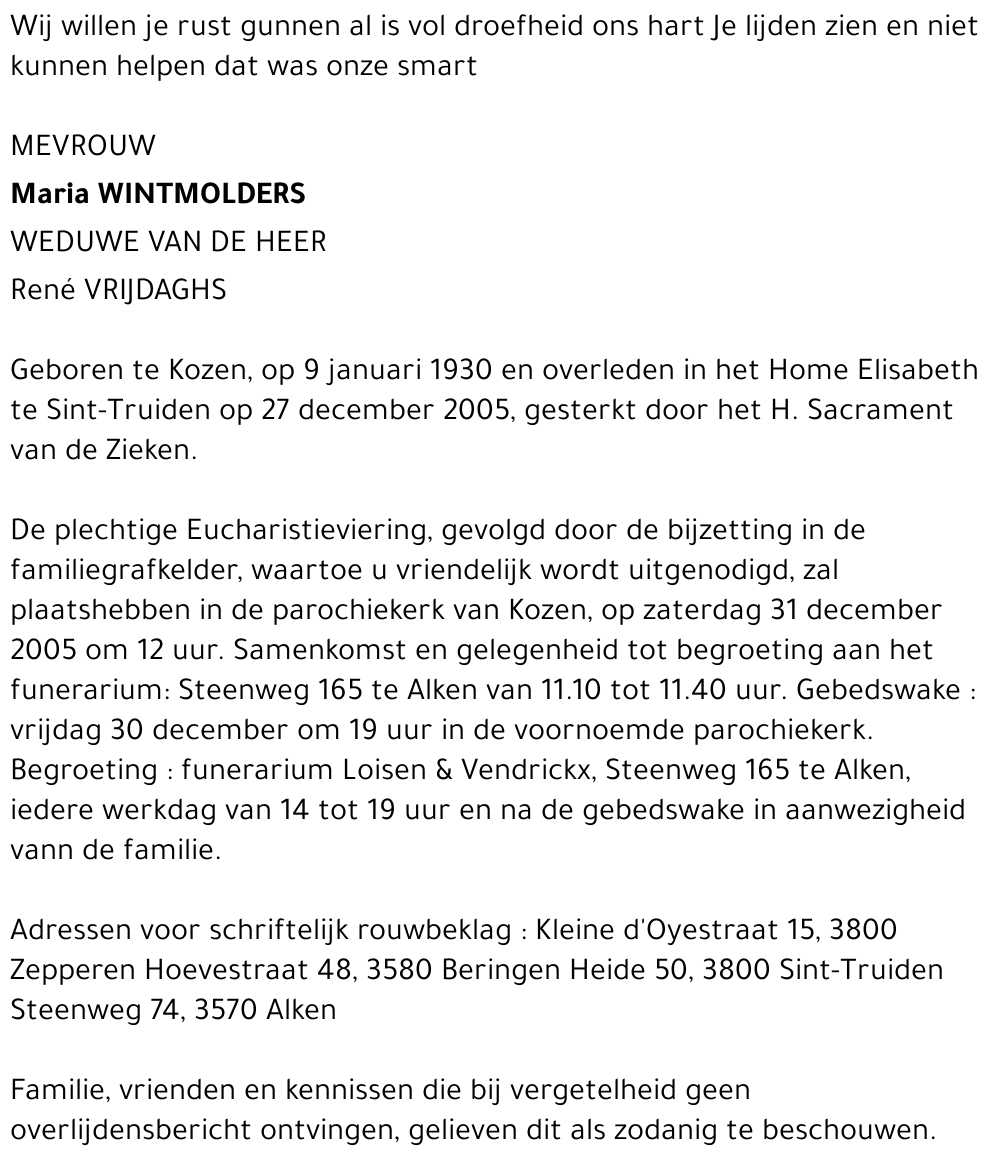 Maria Wintmolders