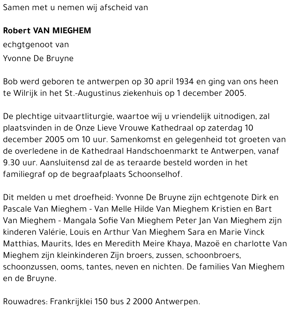 Robert VAN MIEGHEM