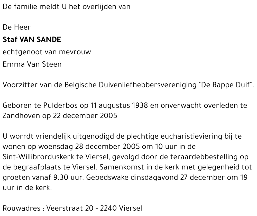 Staf Van Sande