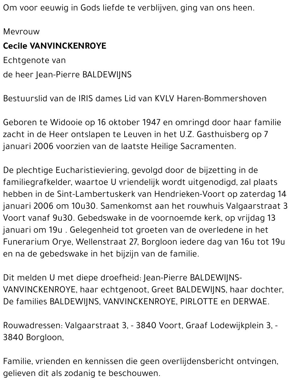 Cecile Vanvinckenroye