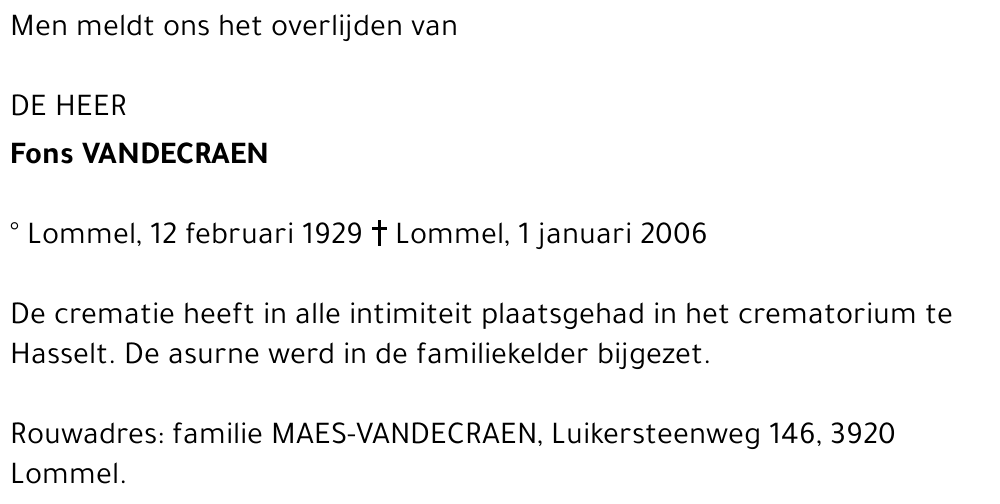 Fons Vandecraen
