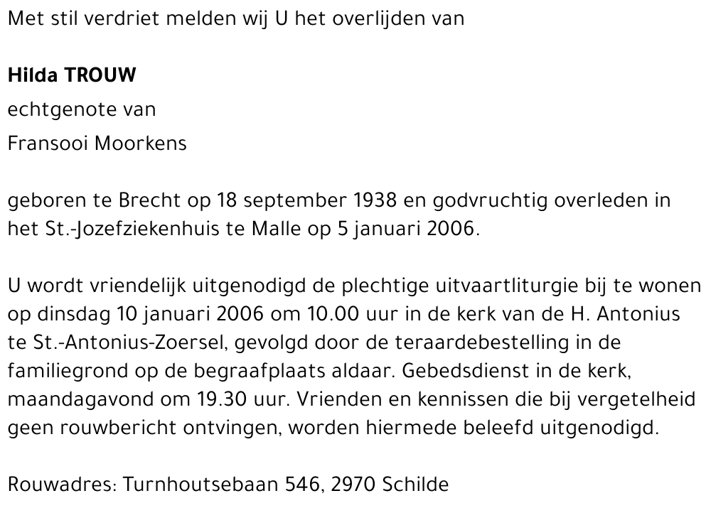 Hilda TROUW