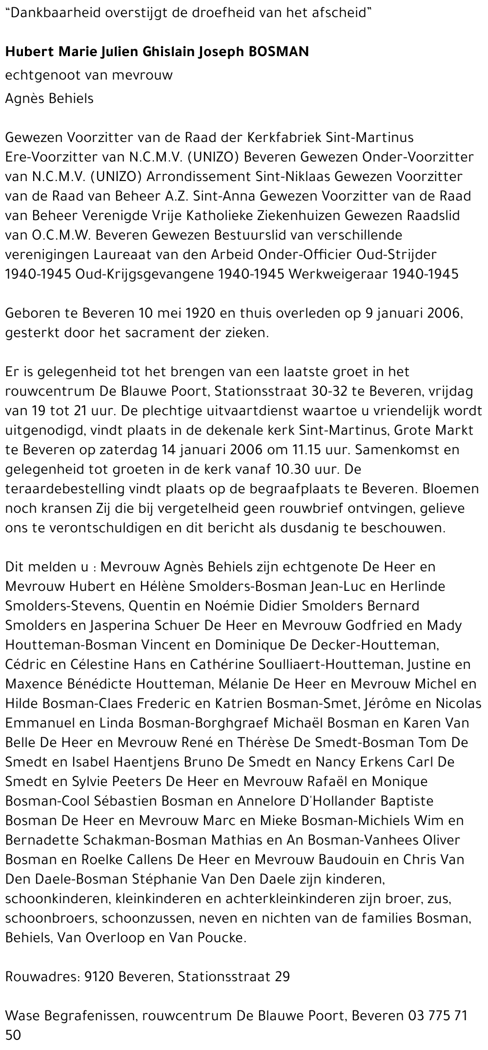 Hubert Marie Julien Ghislain Joseph Bosman