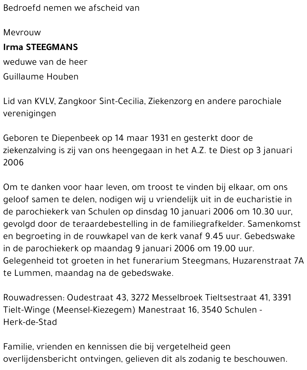 Irma Steegmans
