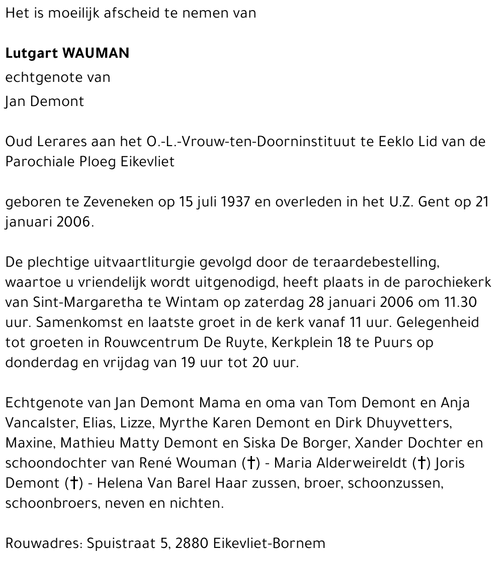 Lutgart WAUMAN