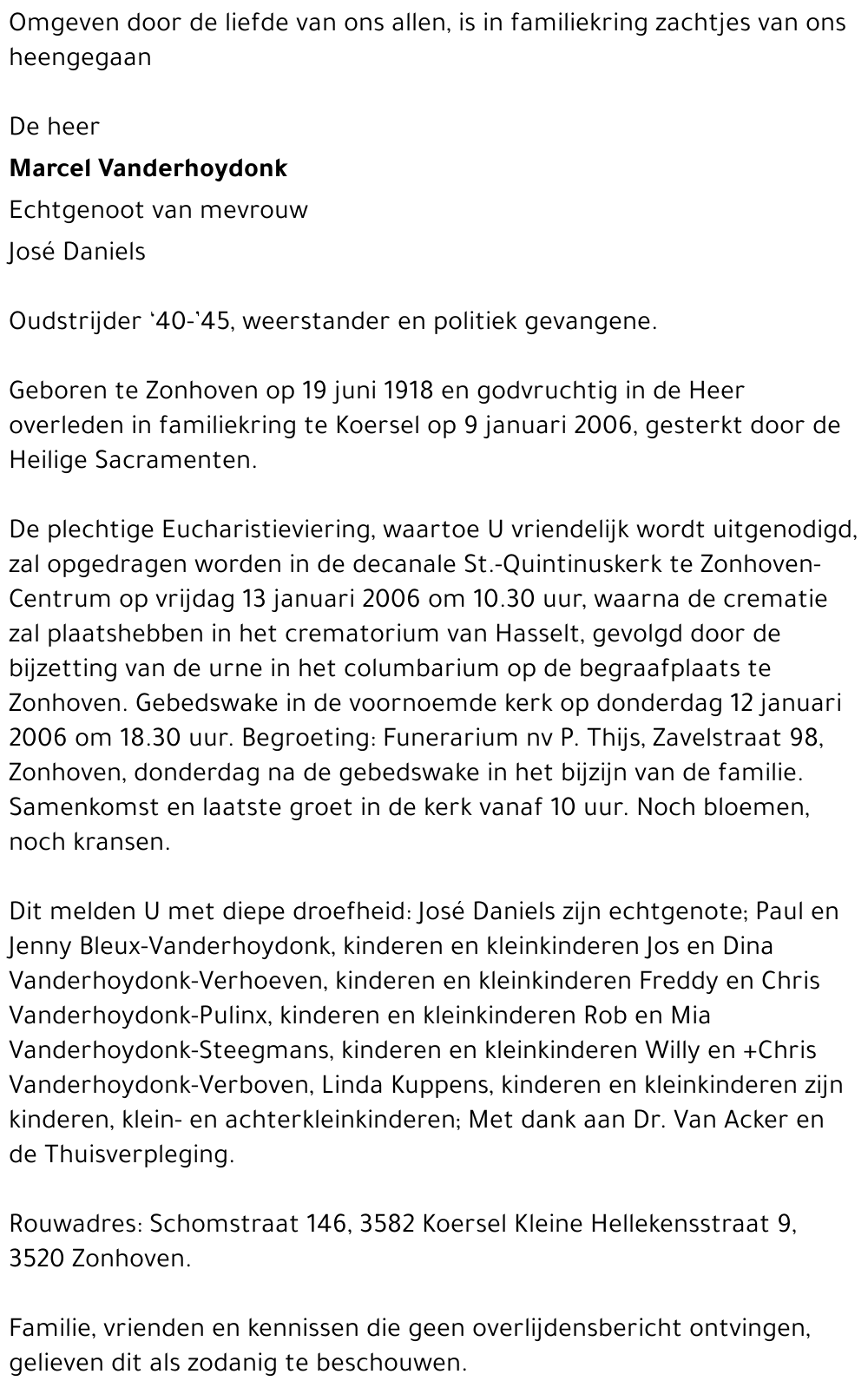 Marcel Vanderhoydonk