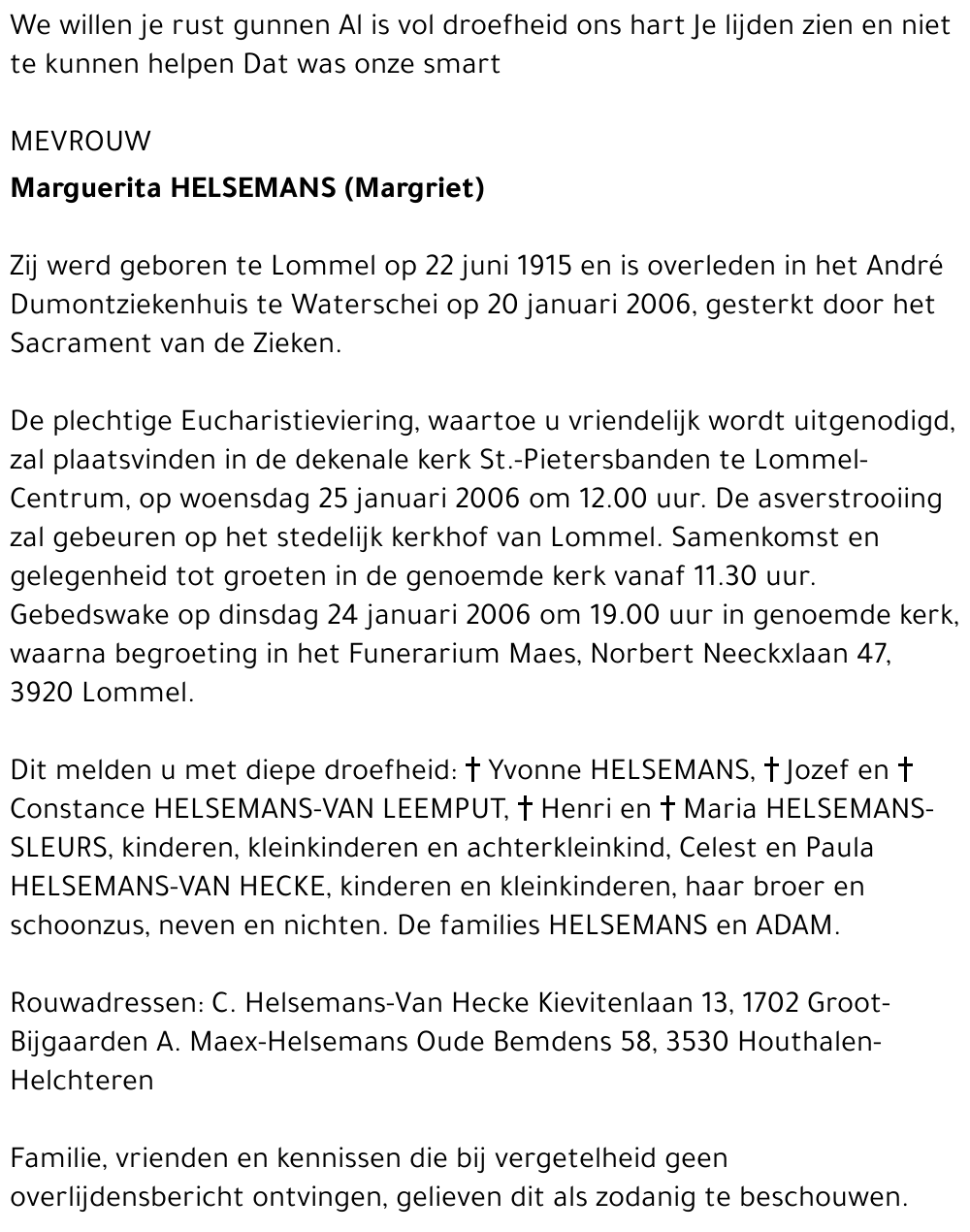 Marguerita Helsemans