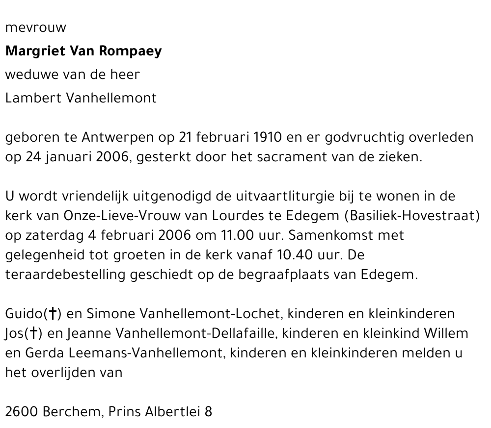 Marguerite Van Rompaey