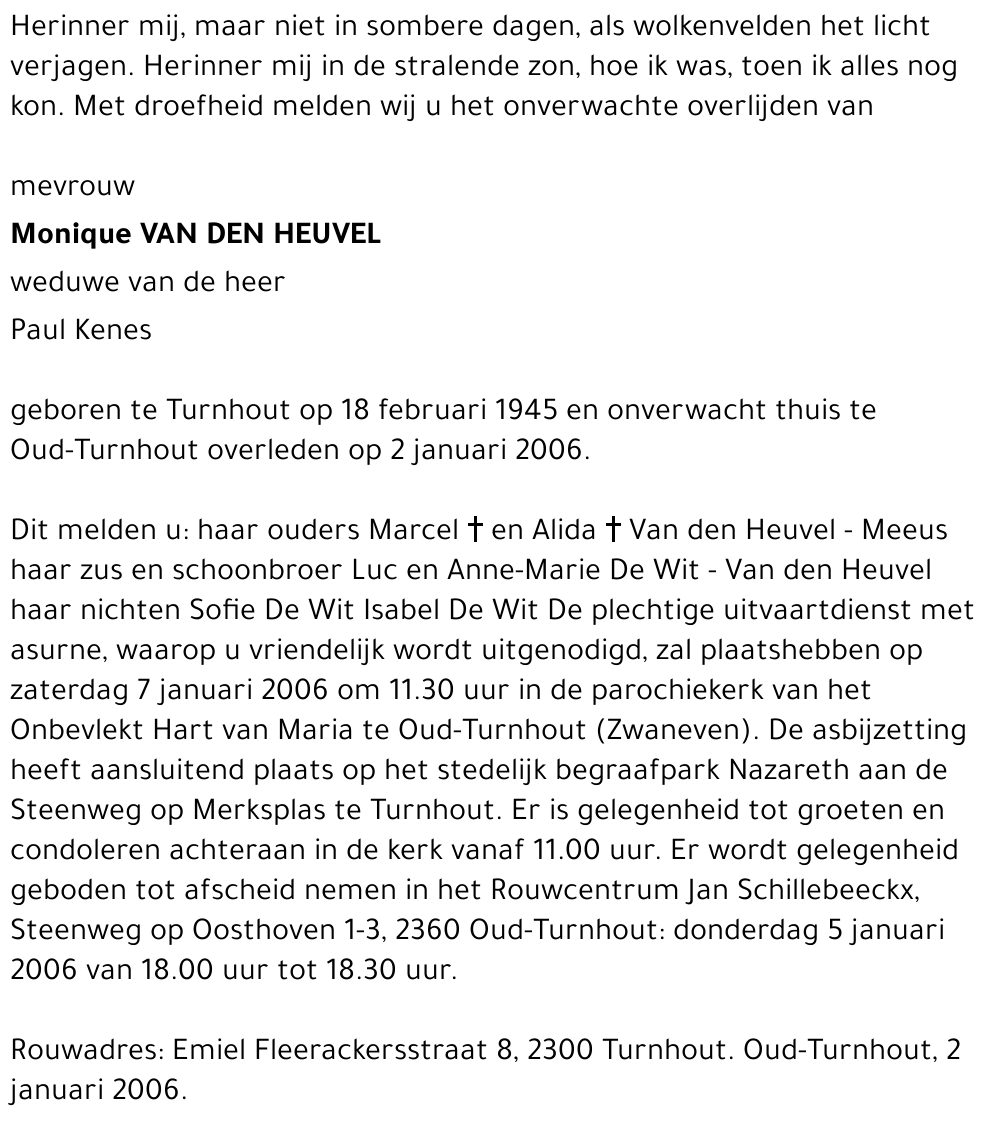 Monique Van den Heuvel