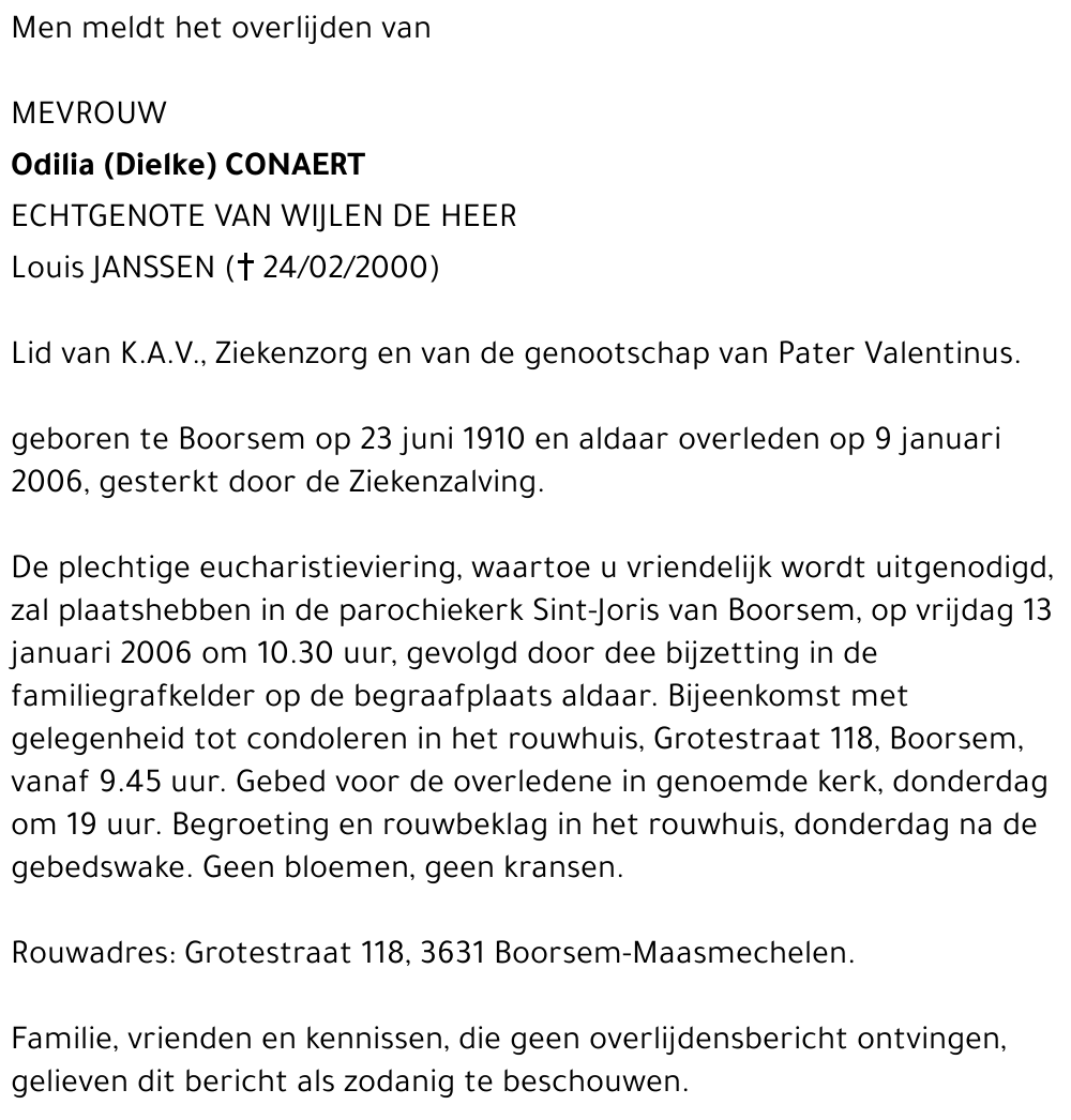 Odilia (Dielke) Conaert