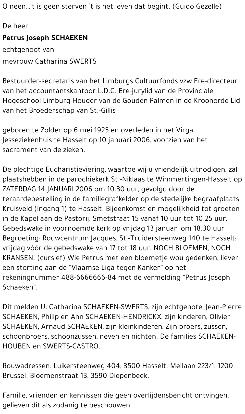 Petrus Joseph Schaeken