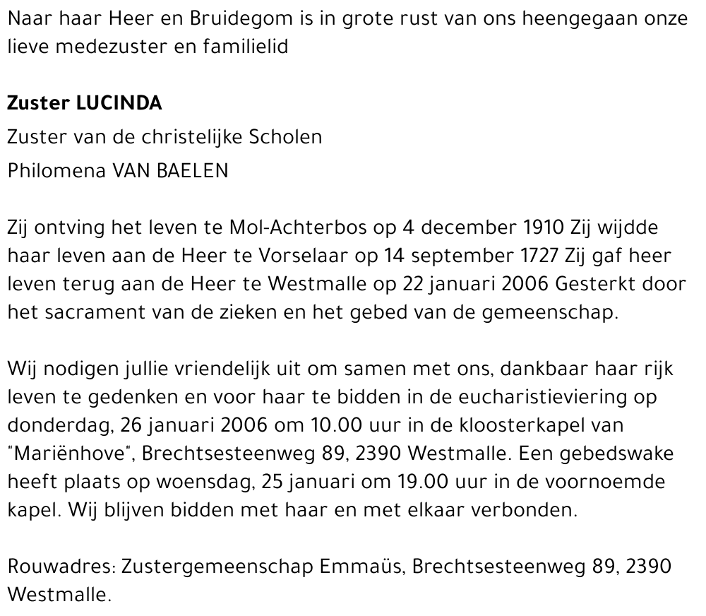 Philomena Van Baelen