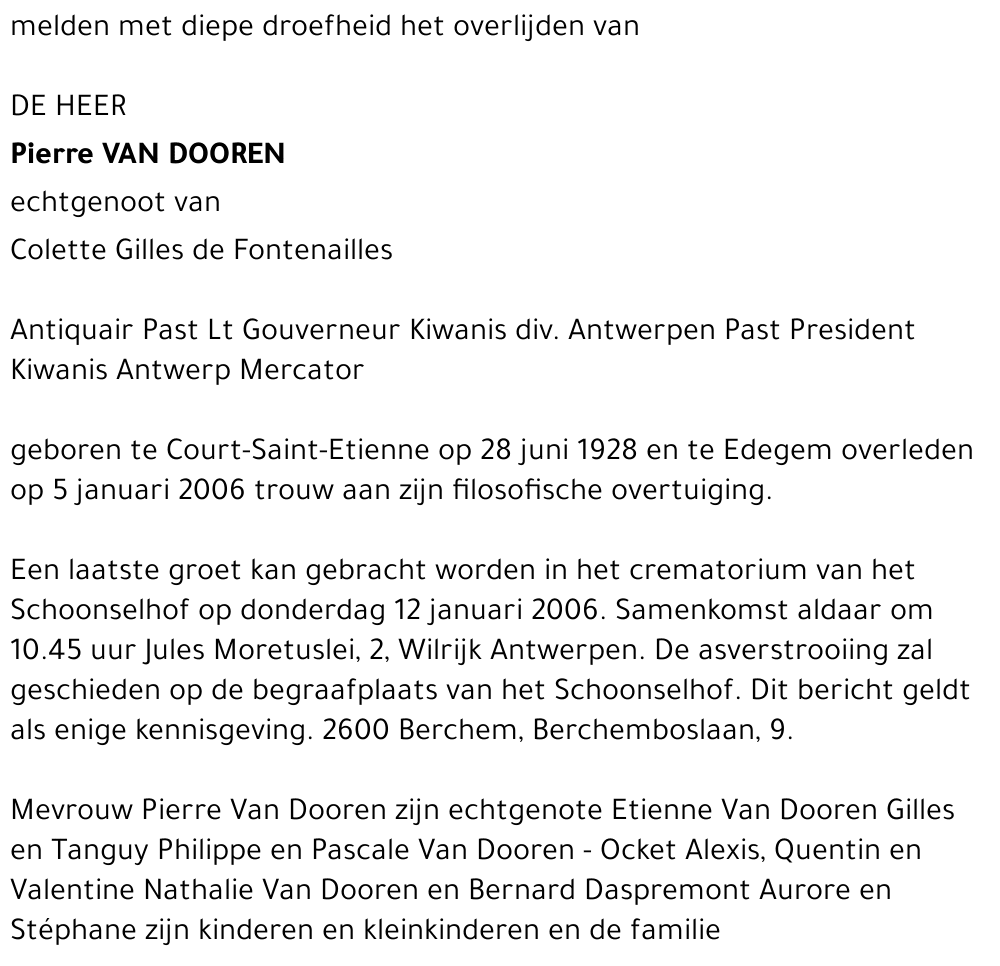 pierre van dooren