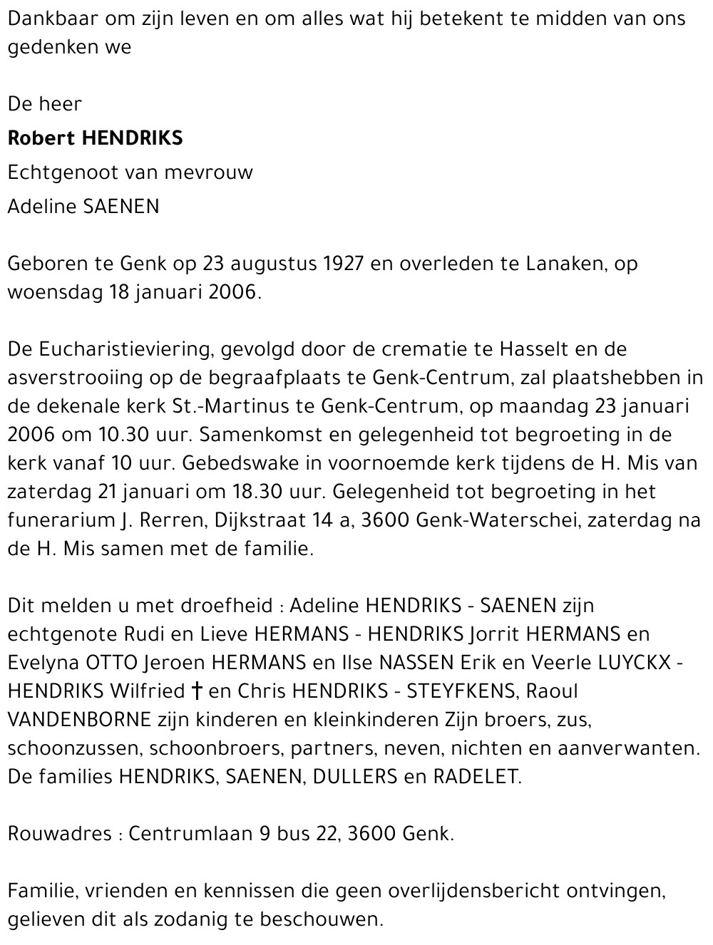 Robert HENDRIKS
