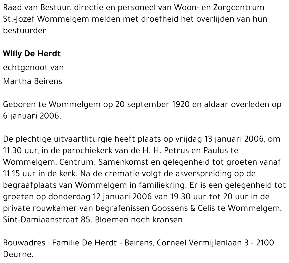 Willy De Herdt