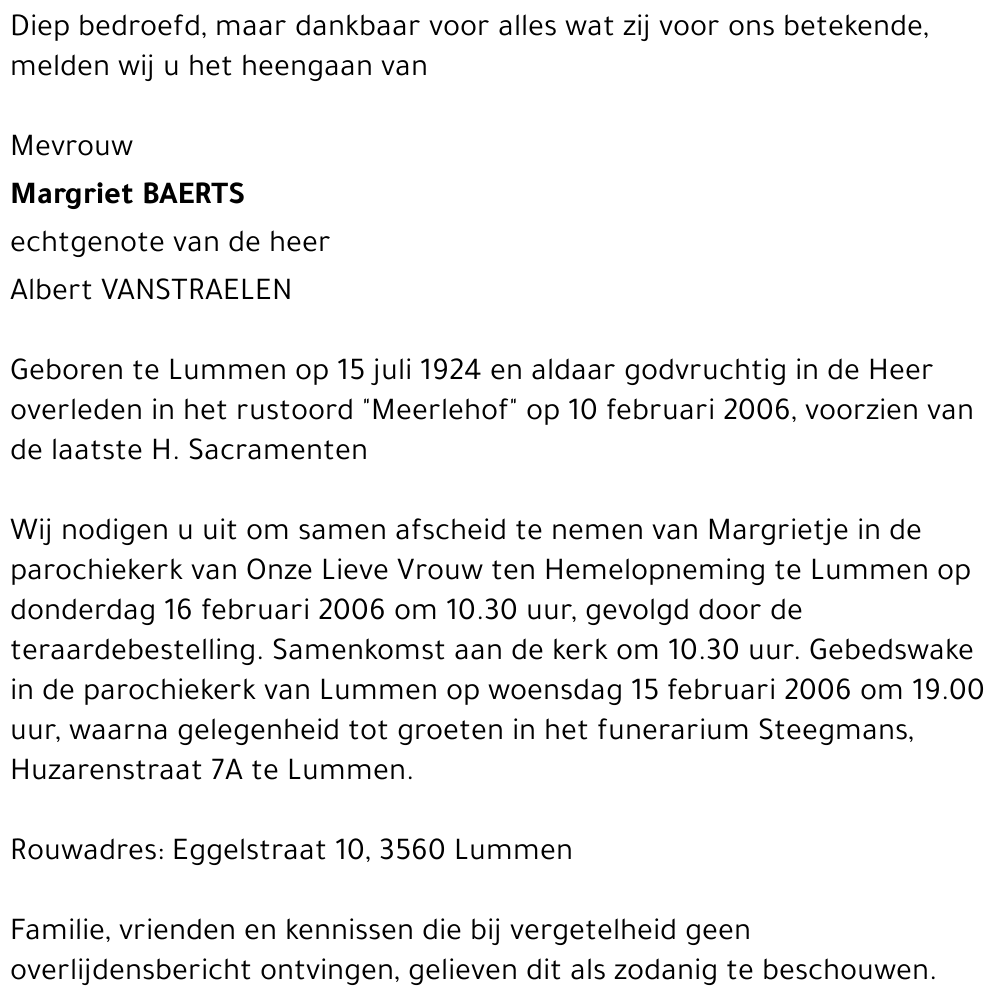 Baerts Margriet