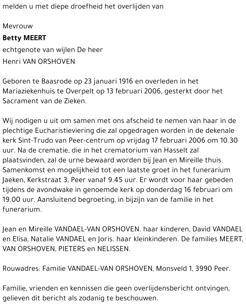 Betty MEERT