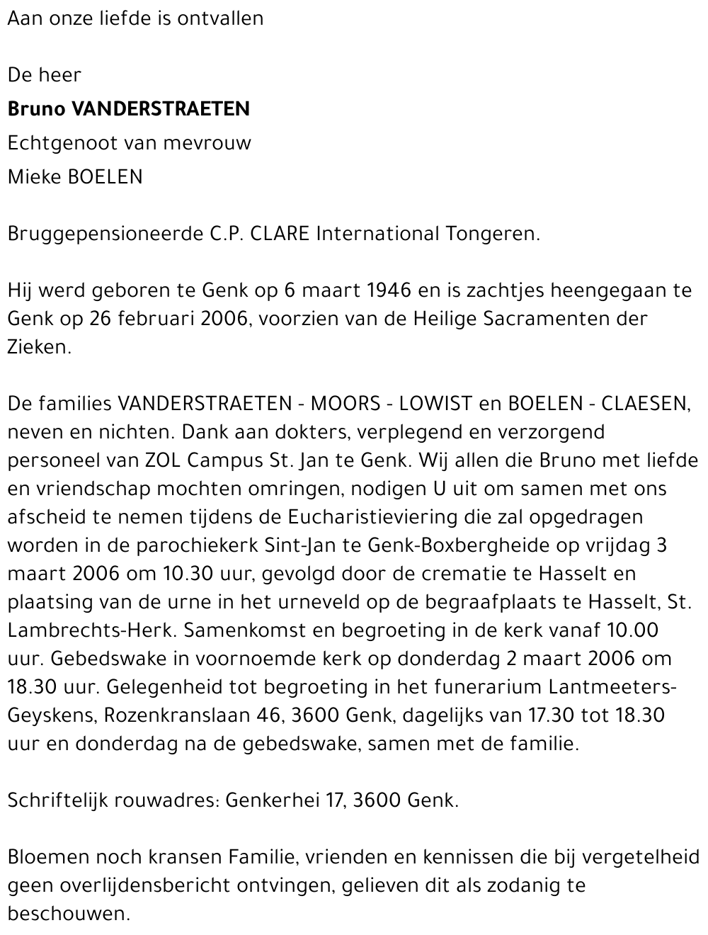 Bruno VANDERSTRAETEN