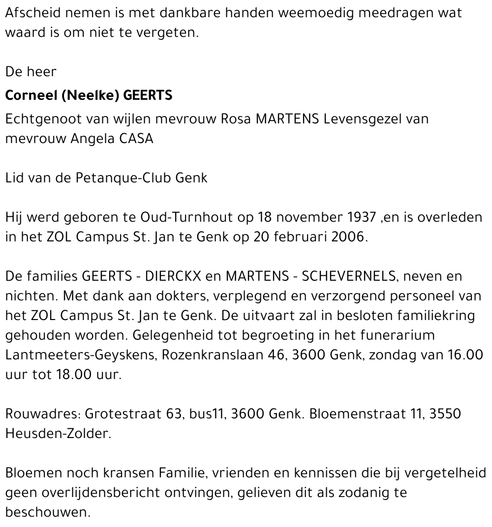 Corneel (Neelke) GEERTS