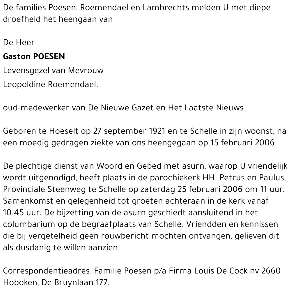 Gaston POESEN