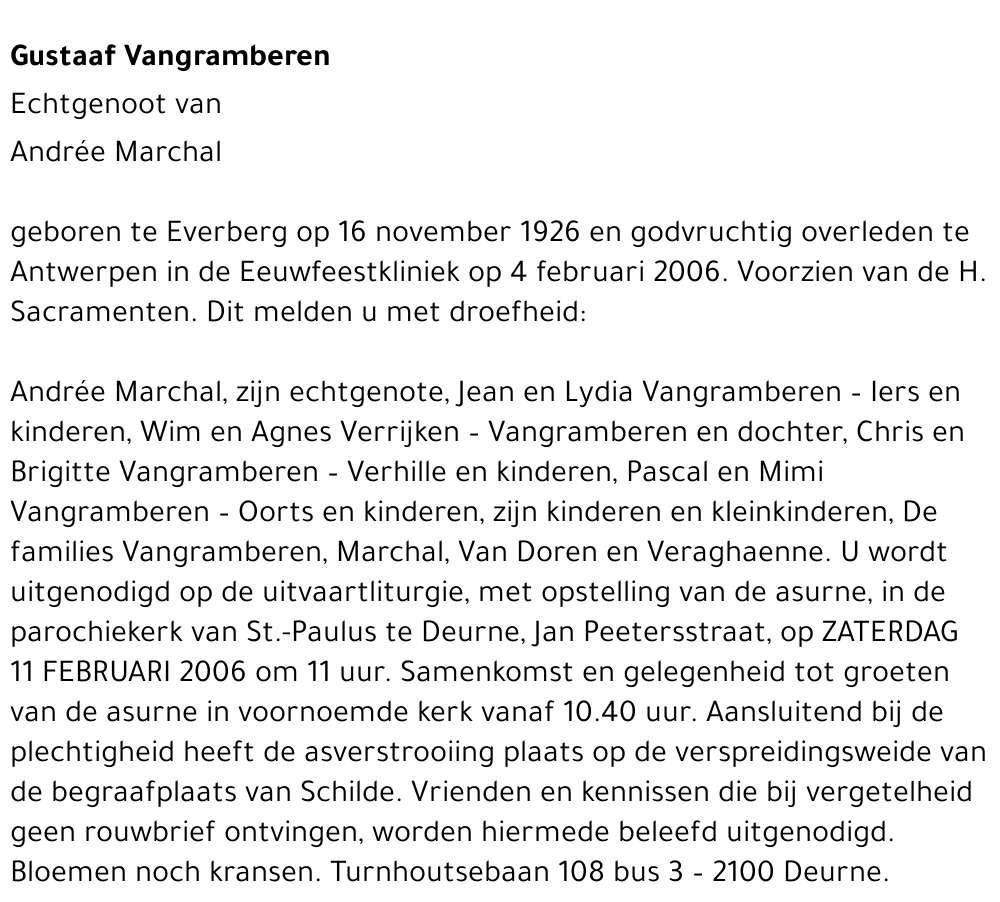 Gustaaf Vangramberen